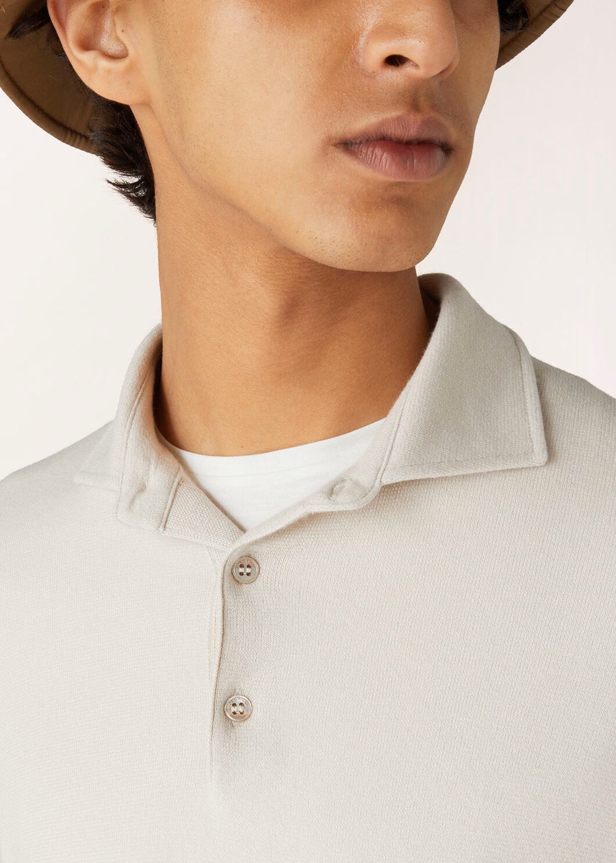 Baby Cashmere Polo Icy Grey