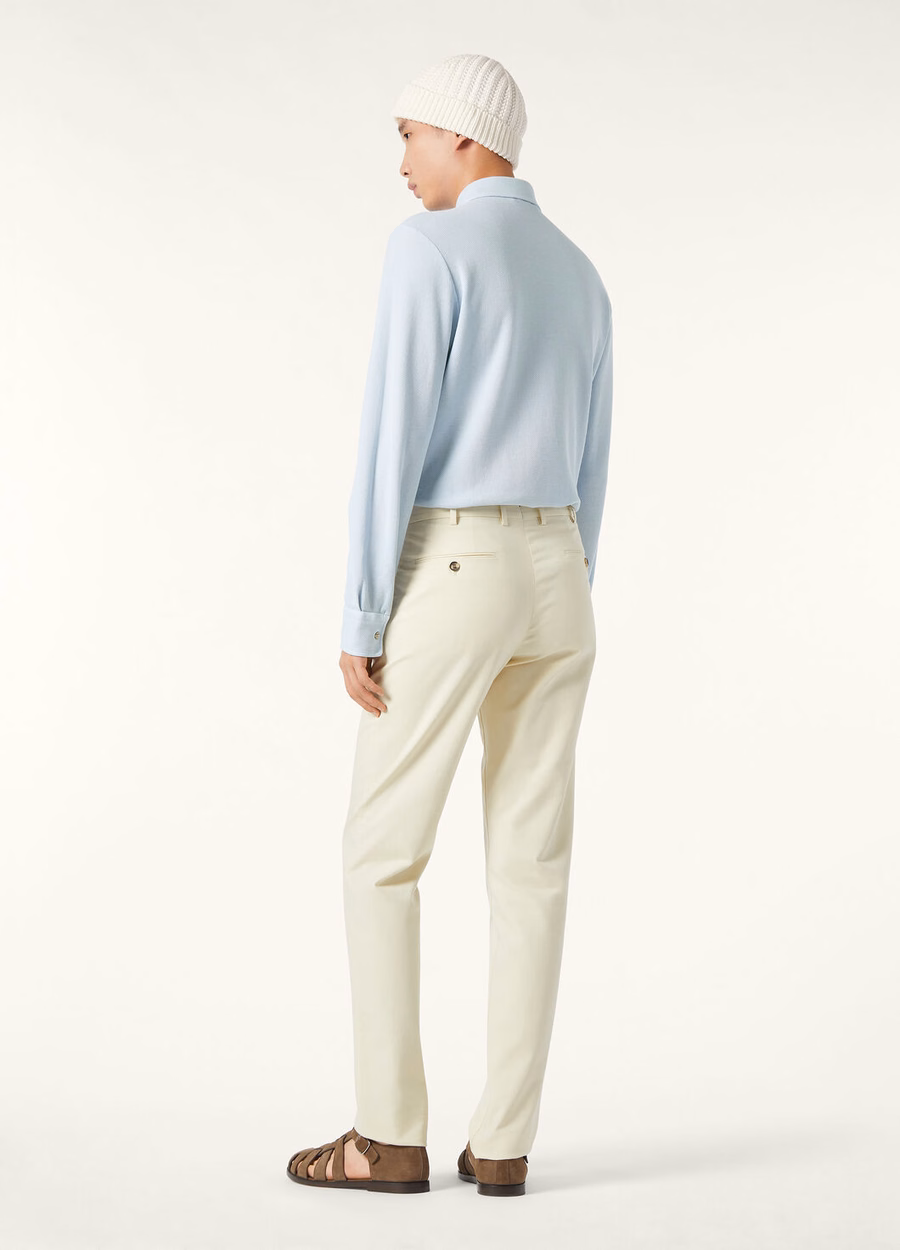 Periwinkle Cotton Polo Shirt