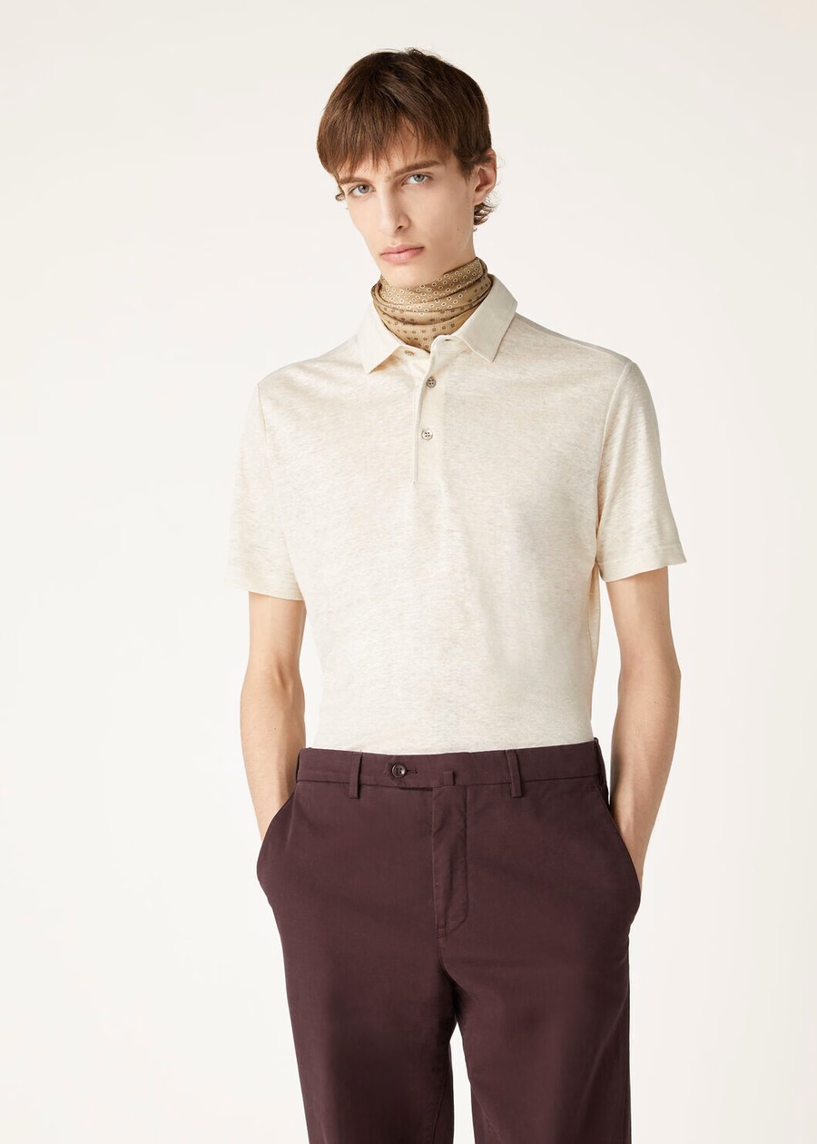 Polo Shirt In Winter Sand