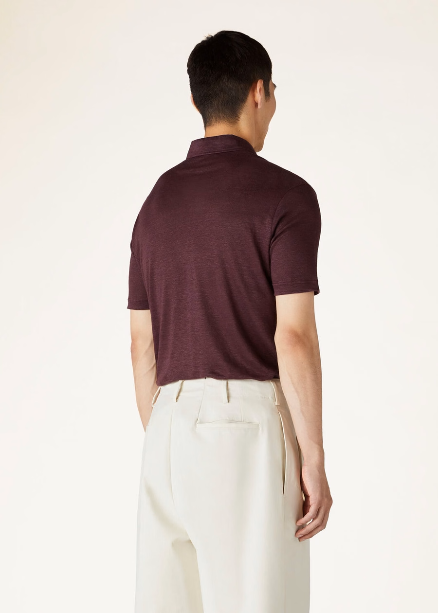 Polo T-shirt In Very Dark Bordeaux