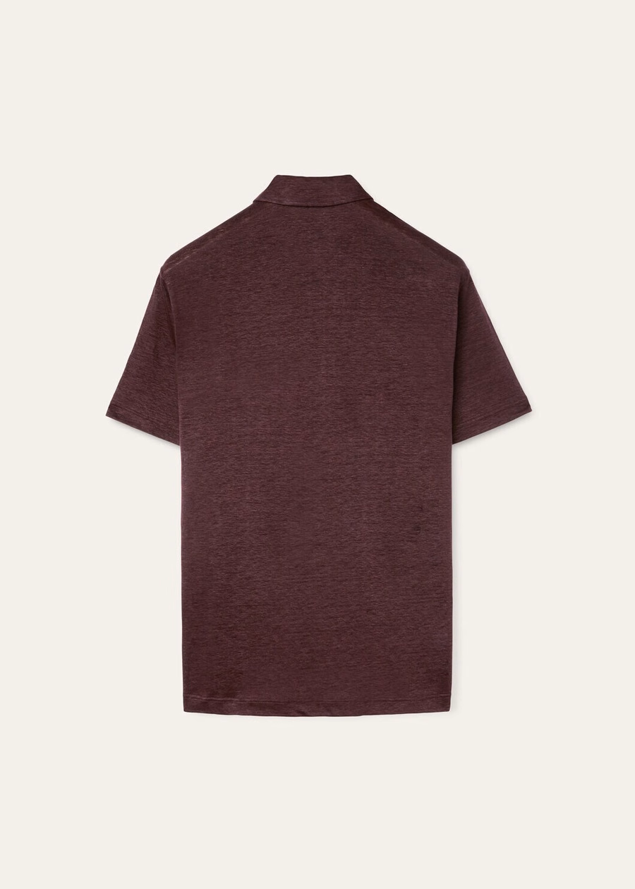 Polo T-shirt In Very Dark Bordeaux