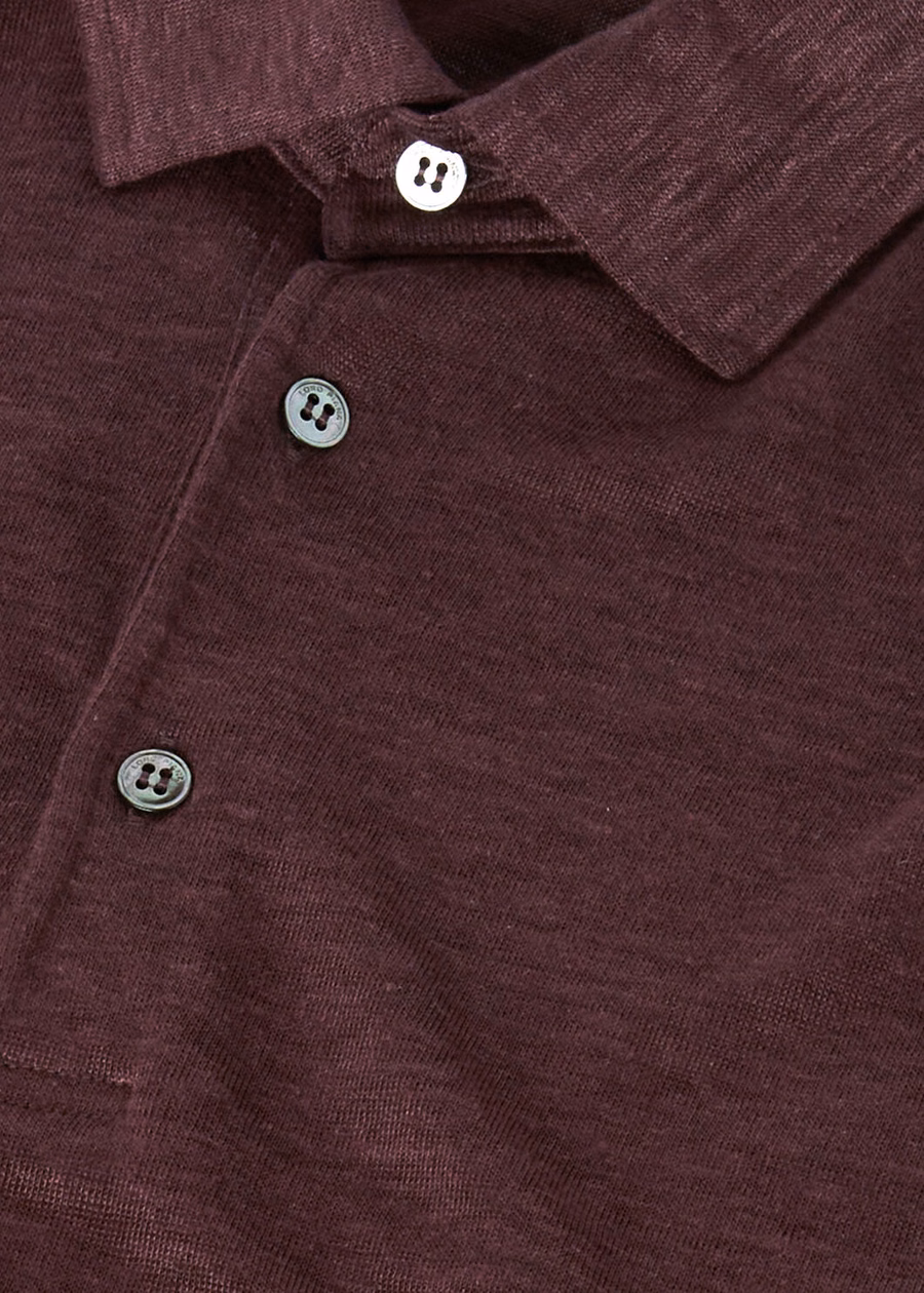Polo T-shirt In Very Dark Bordeaux