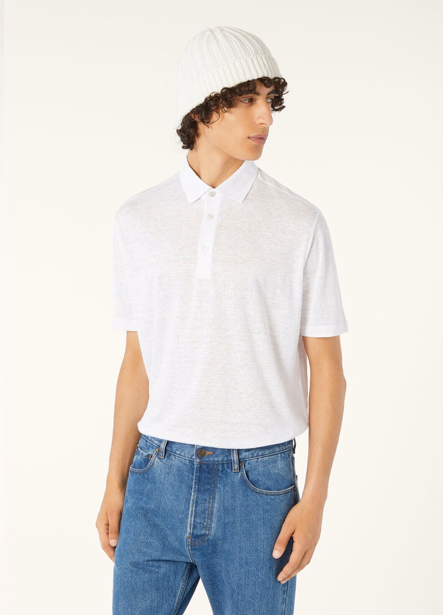 Polo Shirt In Optical White