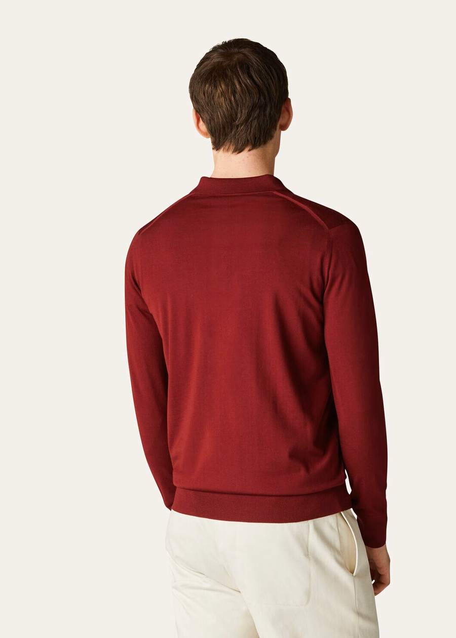 Wish® Wool polo, plain, Tibetan red