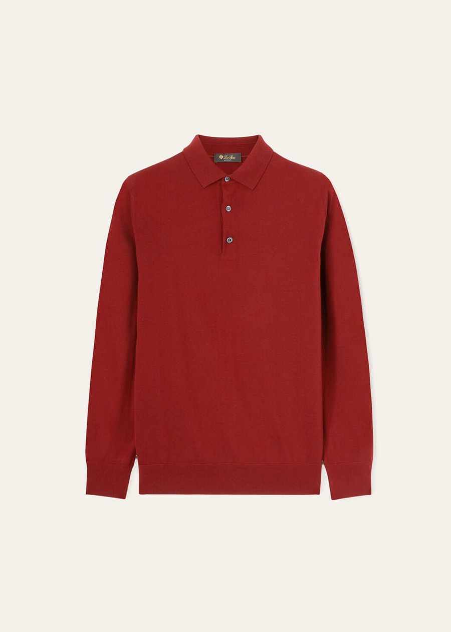 Wish® Wool polo, plain, Tibetan red