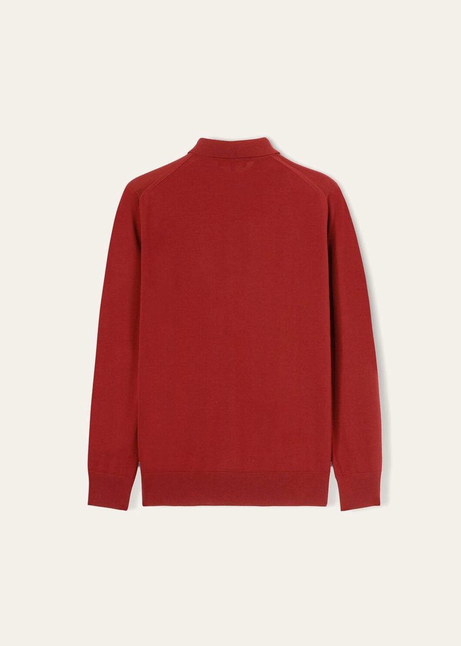 Wish® Wool polo, plain, Tibetan red