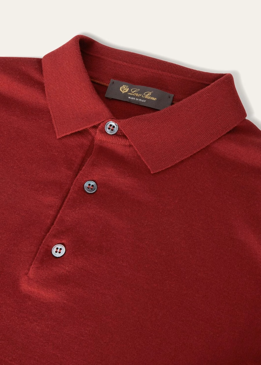 Wish® Wool polo, plain, Tibetan red