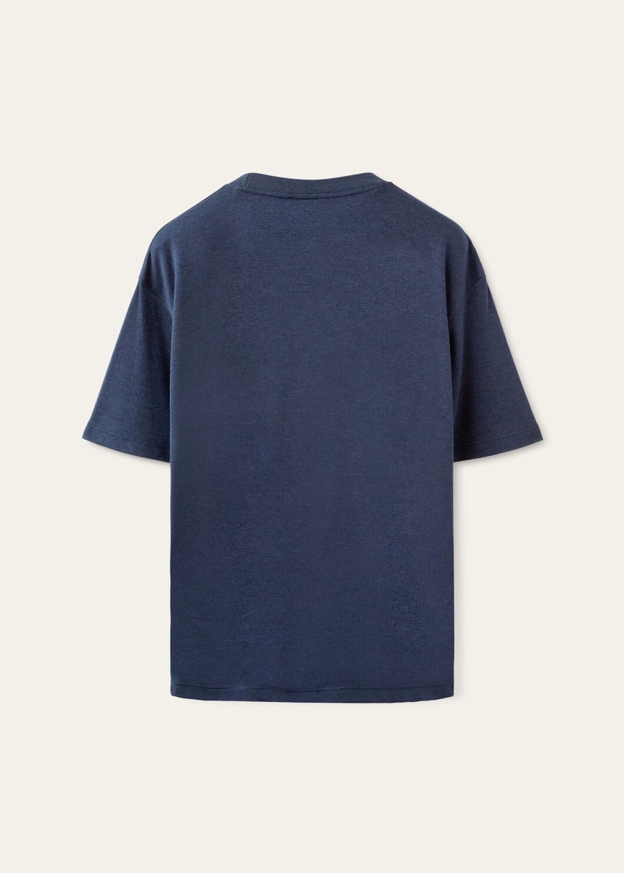 Philion Silk Cashmere T-shirt Ombre Blue