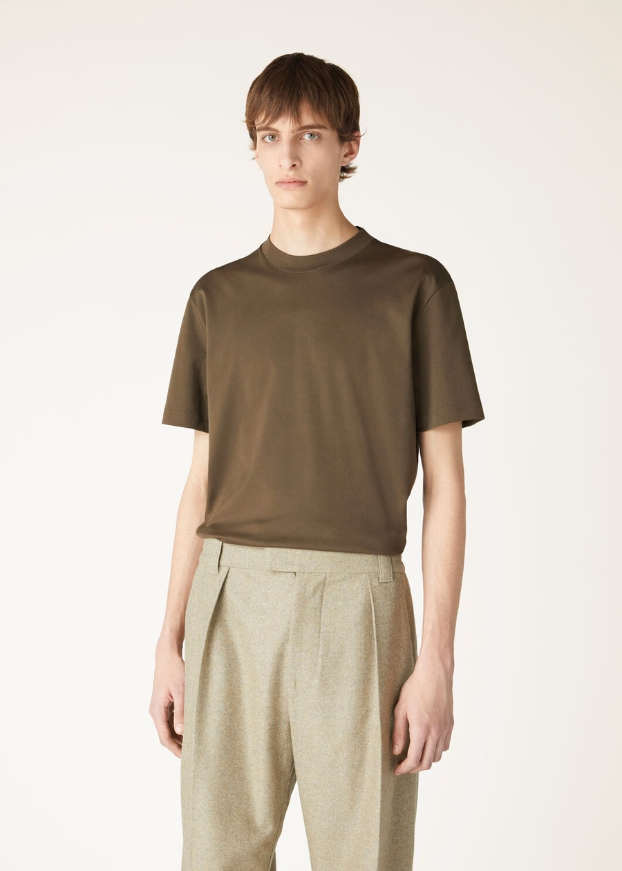 Ray Cotton T-Shirt Charcoal Green