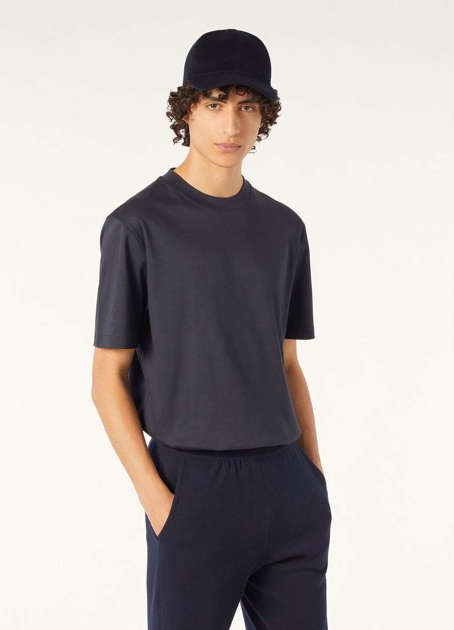 Ray Cotton T-Shirt Navy Blue