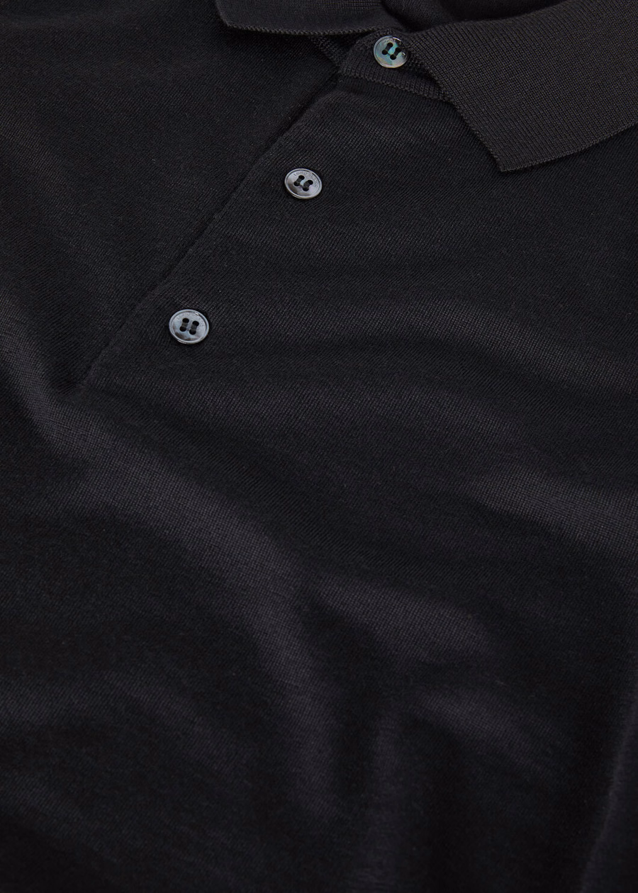 Wish® Wish® Black Wool Polo Shirt