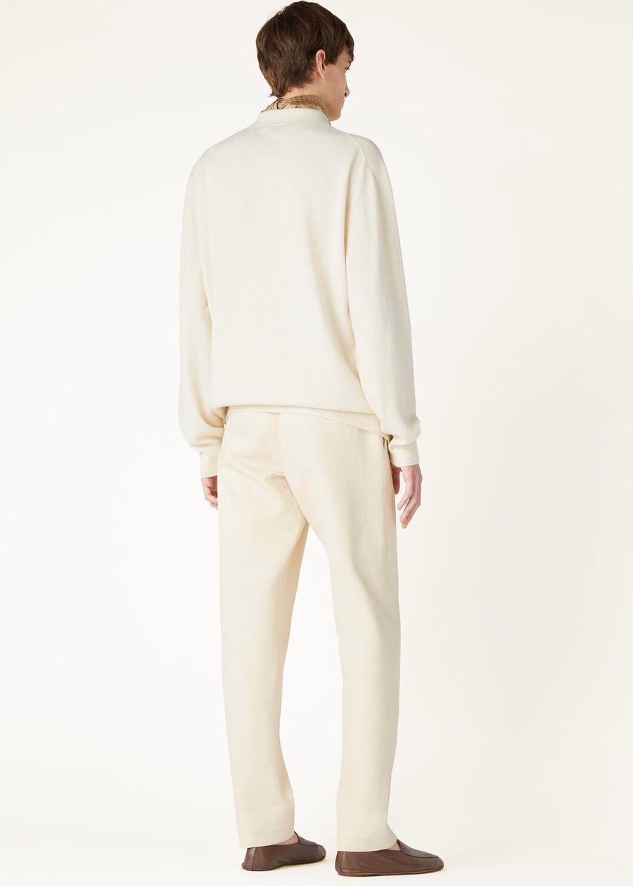 Loro Cashmere Pure Dunes Mel Polo Shirt