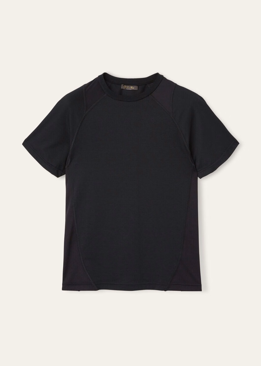 Supramonte Cotton Microfiber T-Shirt Black