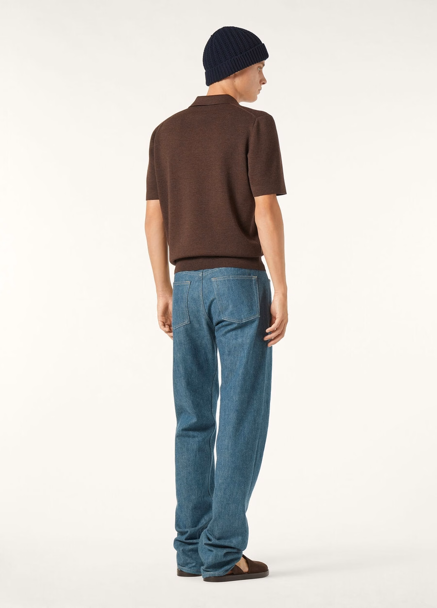 Empire Wish® Wool Star Anaise Melange Polo Shirt