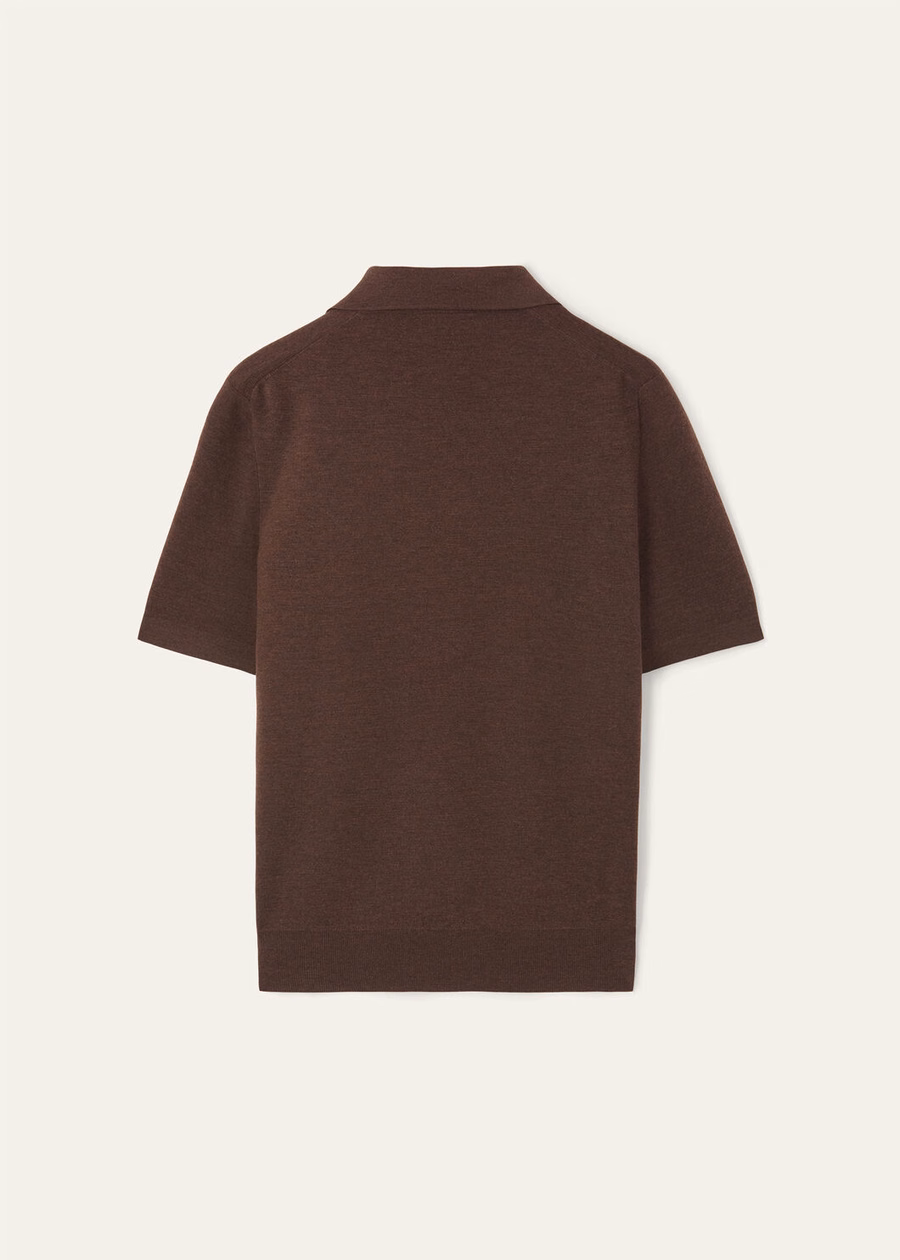 Empire Wish® Wool Star Anaise Melange Polo Shirt