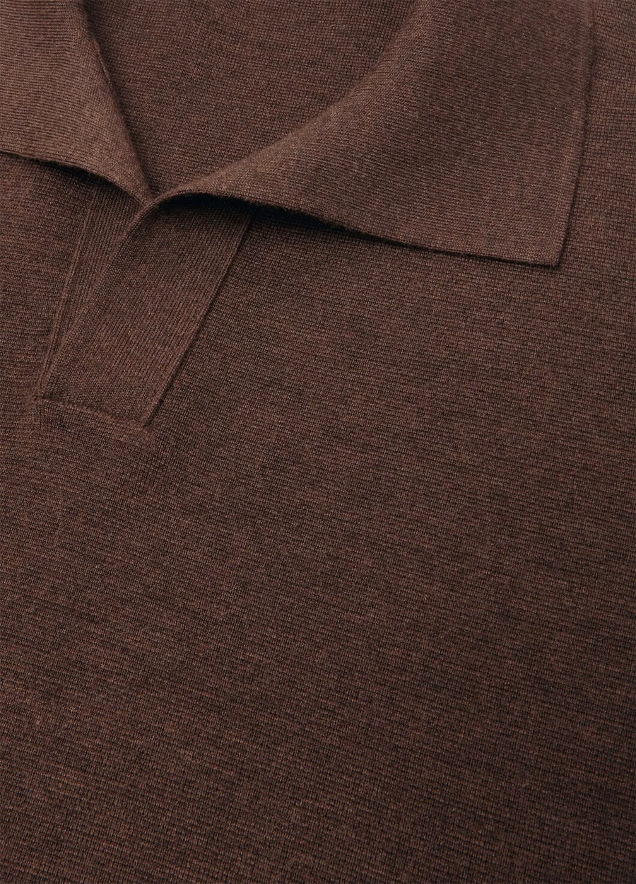 Empire Wish® Wool Star Anaise Melange Polo Shirt