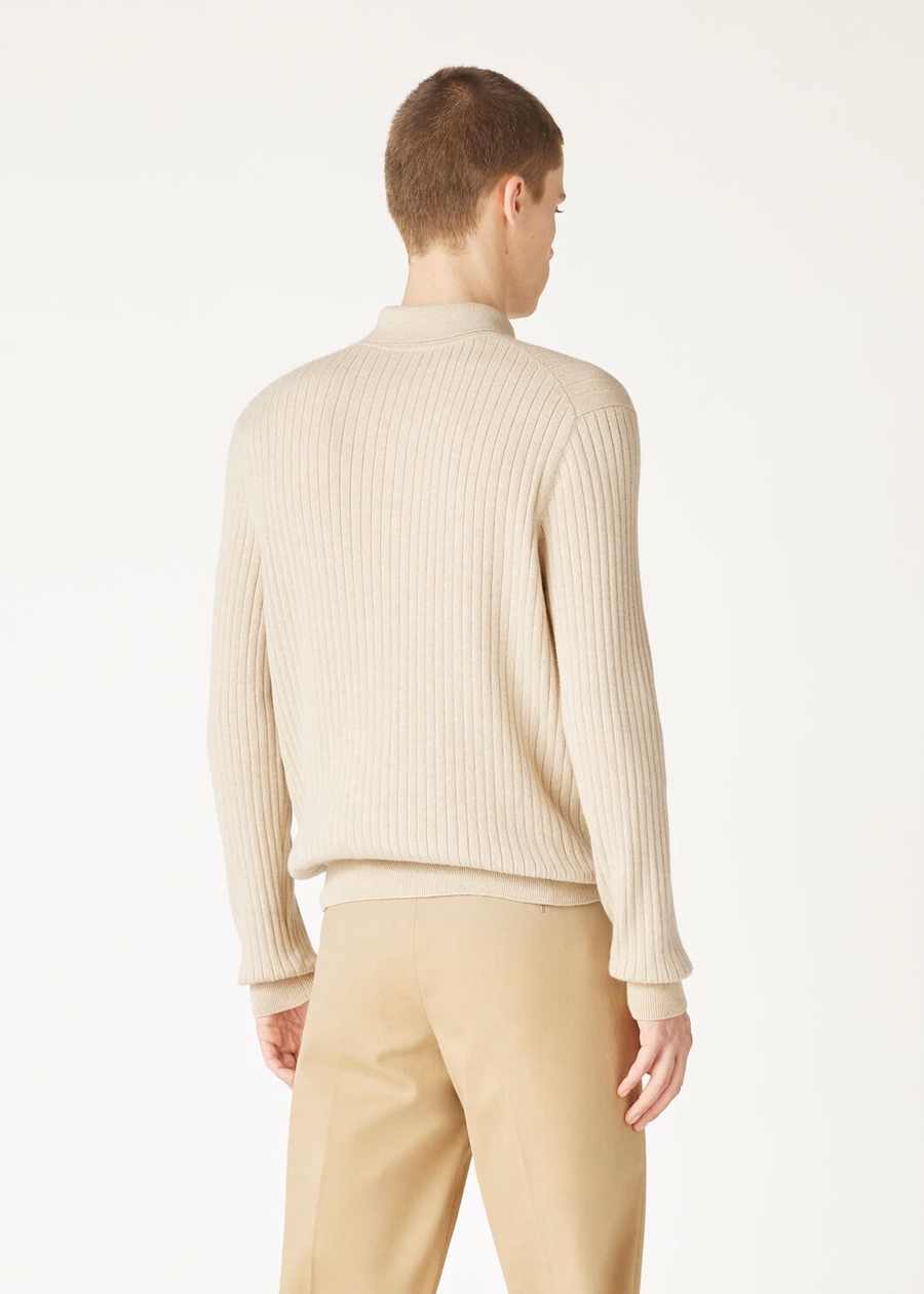 Lexington Baby Cashmere Polo Shirt Cream Cashmere Melange