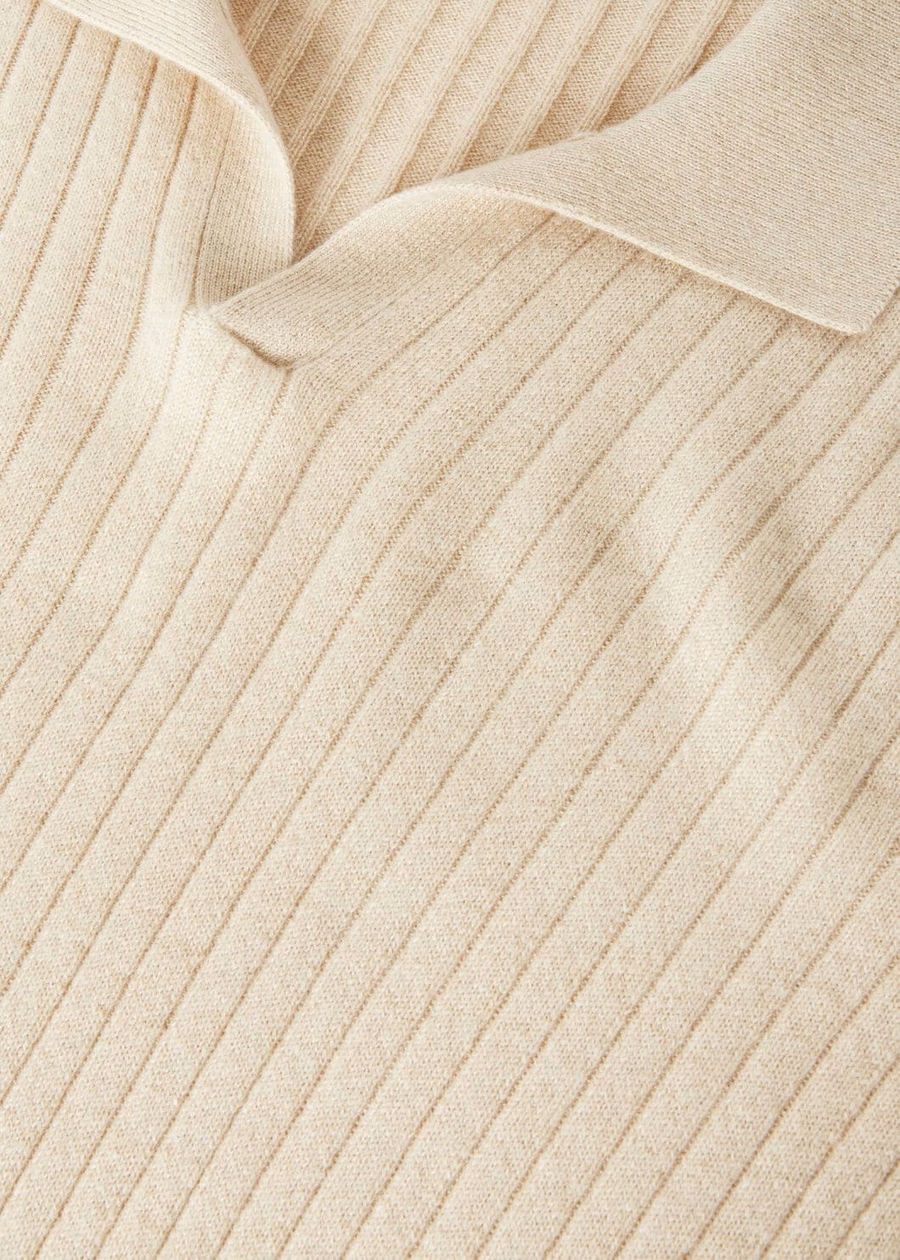 Lexington Baby Cashmere Polo Shirt Cream Cashmere Melange