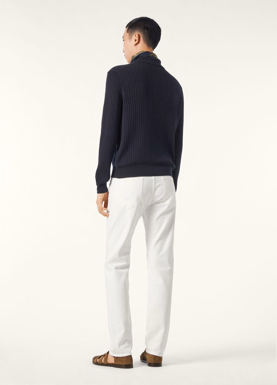 Lexington Baby Cashmere Polo Shirt Navy Blue