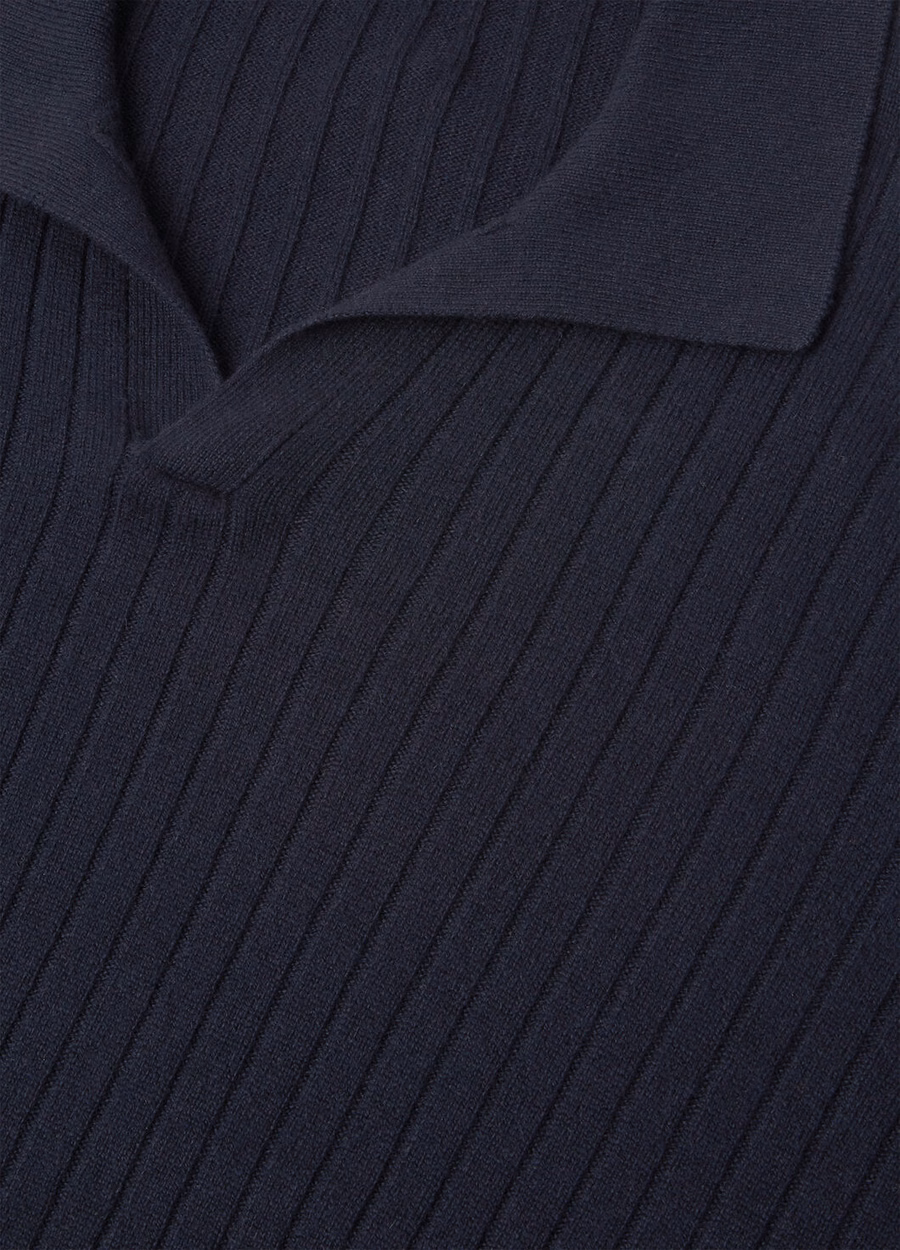 Lexington Baby Cashmere Polo Shirt Navy Blue