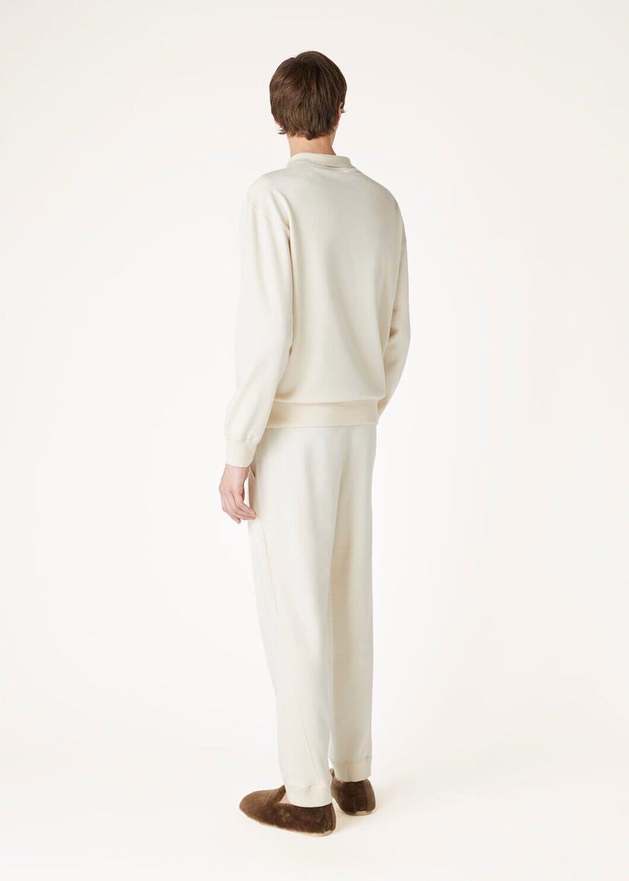 Cocooning Cashmere Vanilla Ivory Polo Shirt