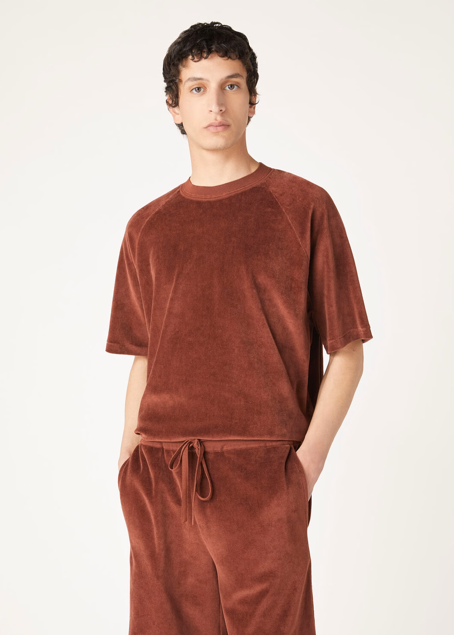 Duggia Cotton Silk T-Shirt Dark Turmeric