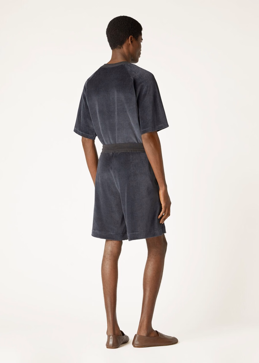 Duggia Cotton Silk T-Shirt Shadowed Sky