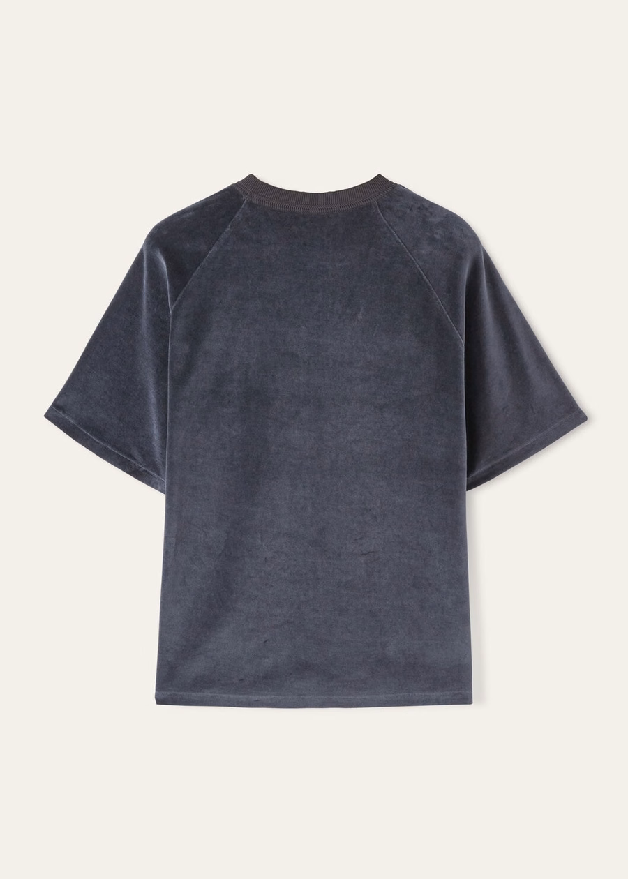 Duggia Cotton Silk T-Shirt Shadowed Sky