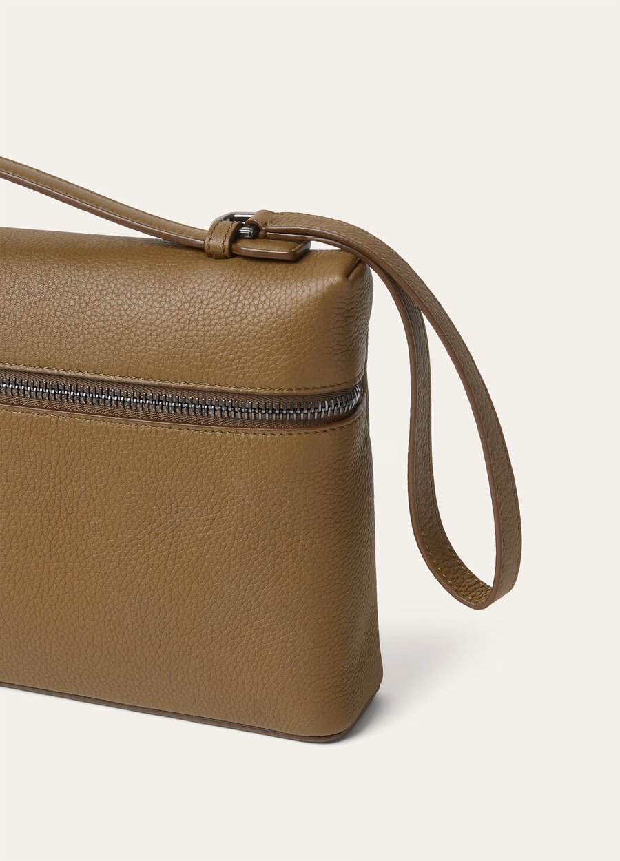 Additional bag L29 Grained calfskin Salted capers/Onyx
