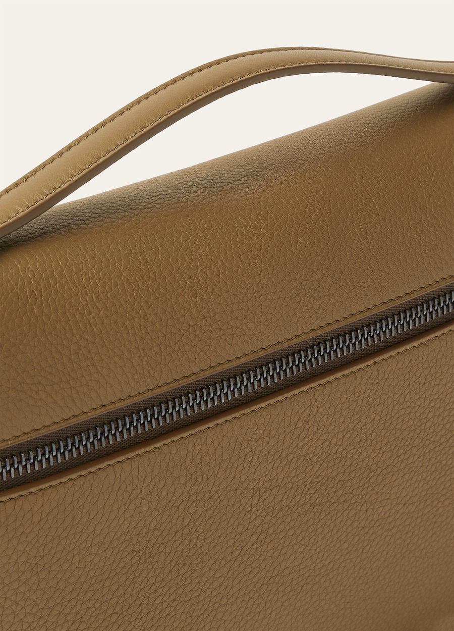 Additional bag L29 Grained calfskin Salted capers/Onyx