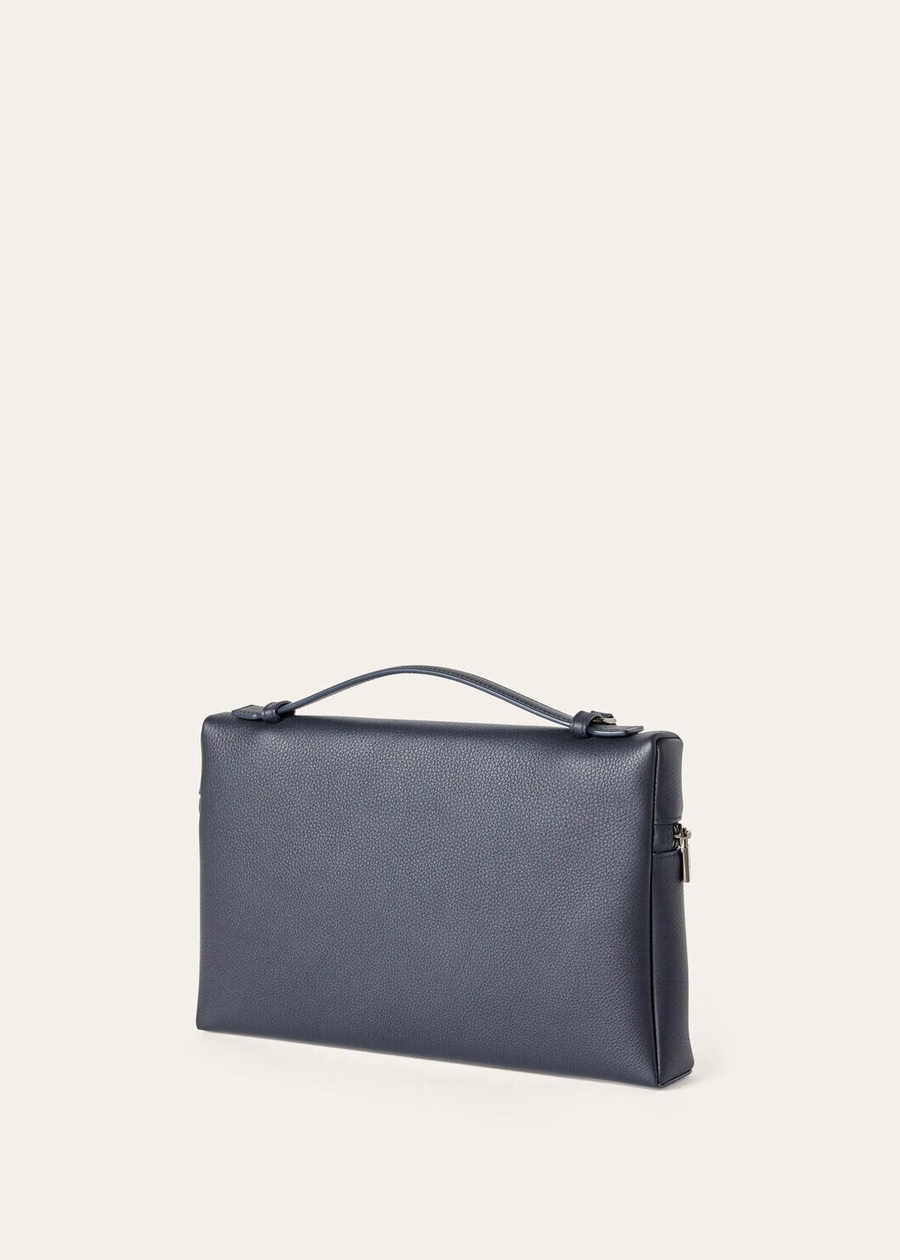 Additional cover L29 in grained calfskin, navy blue/onyx