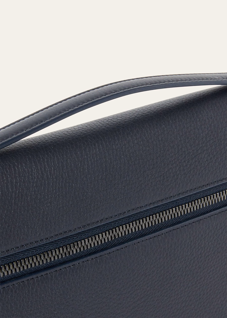 Additional cover L29 in grained calfskin, navy blue/onyx