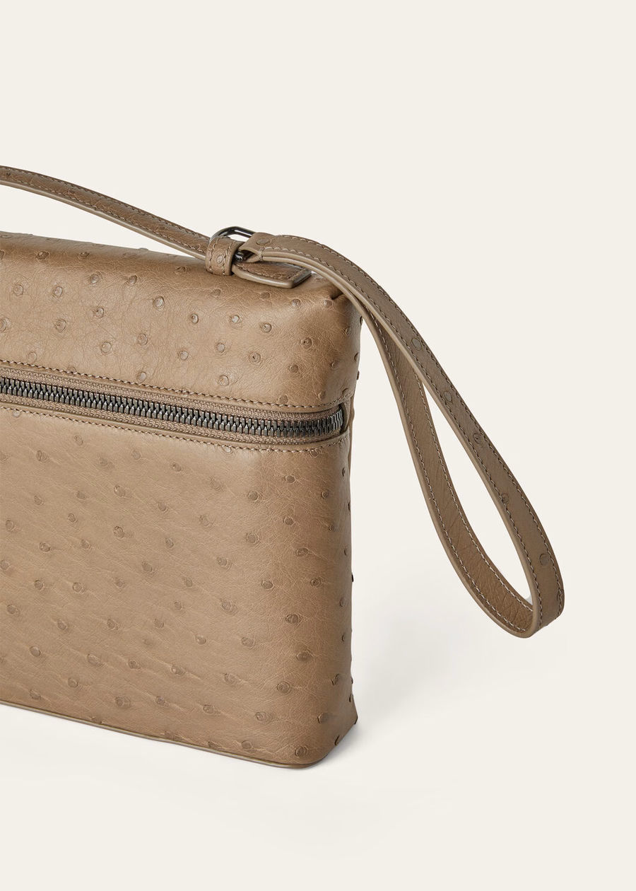 Additional cover L29 Ostrich leather Warm mastic/Onyx