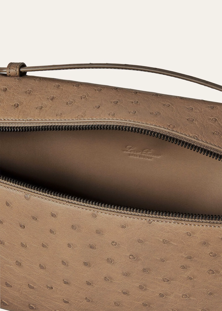 Additional cover L29 Ostrich leather Warm mastic/Onyx