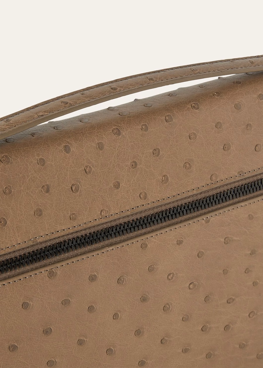Additional cover L29 Ostrich leather Warm mastic/Onyx