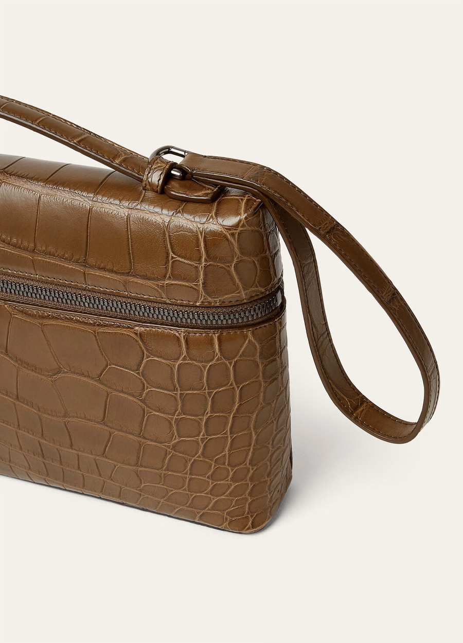 Additional alligator leather case L29 Salted Capers/Onyx