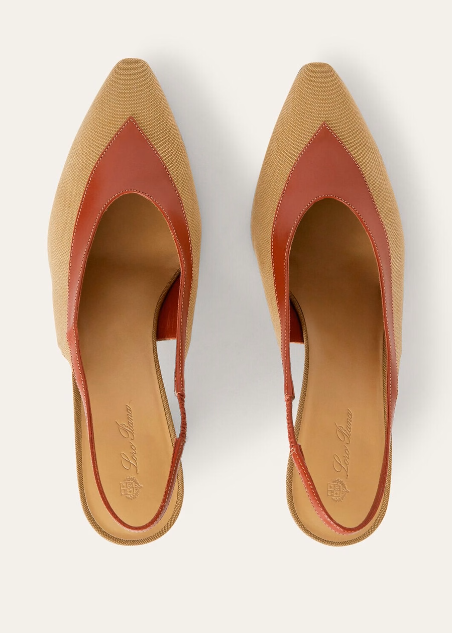 Rebecca Slingback Cotton Hinoki Wood/Deep Kummel
