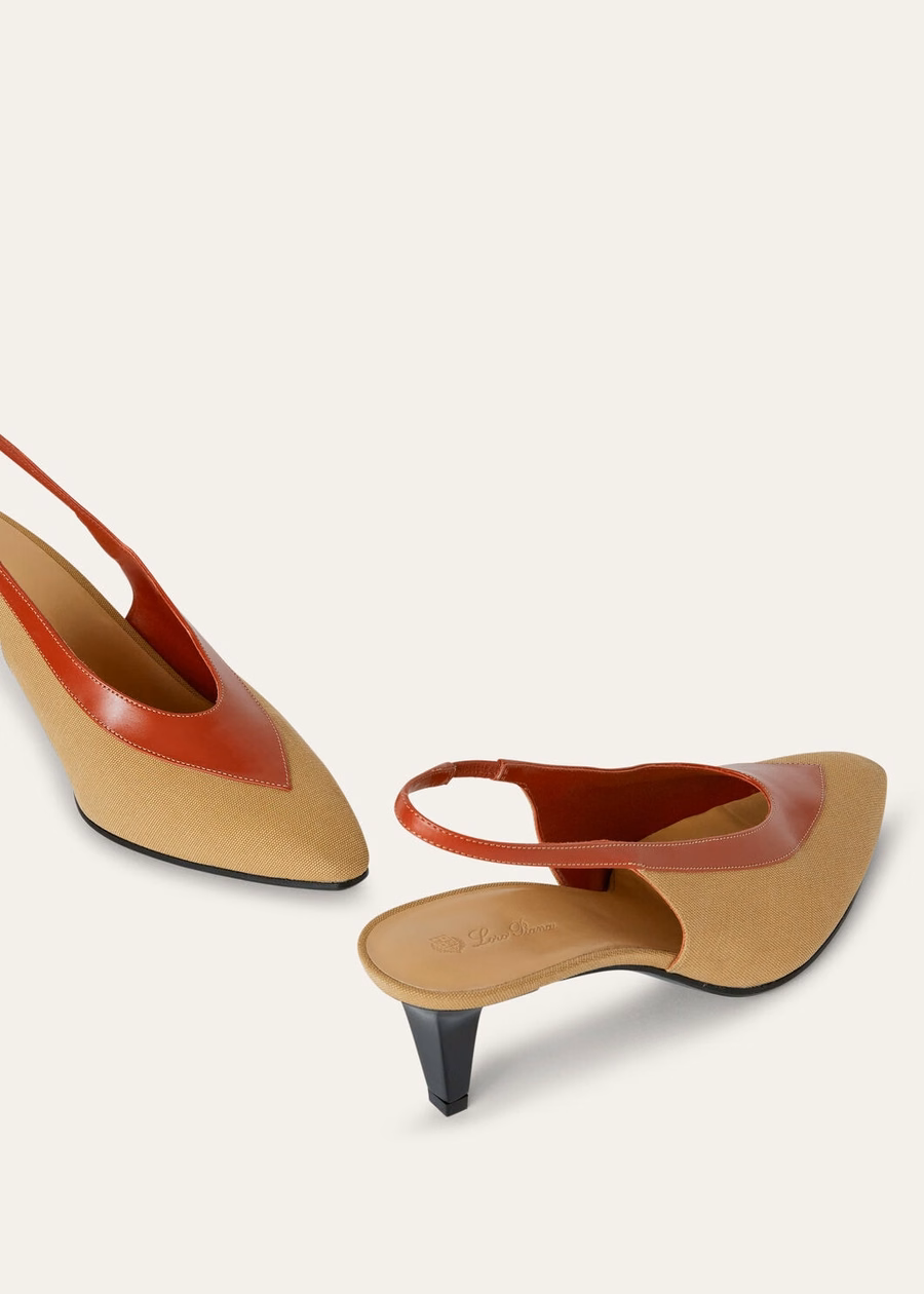 Rebecca Slingback Cotton Hinoki Wood/Deep Kummel