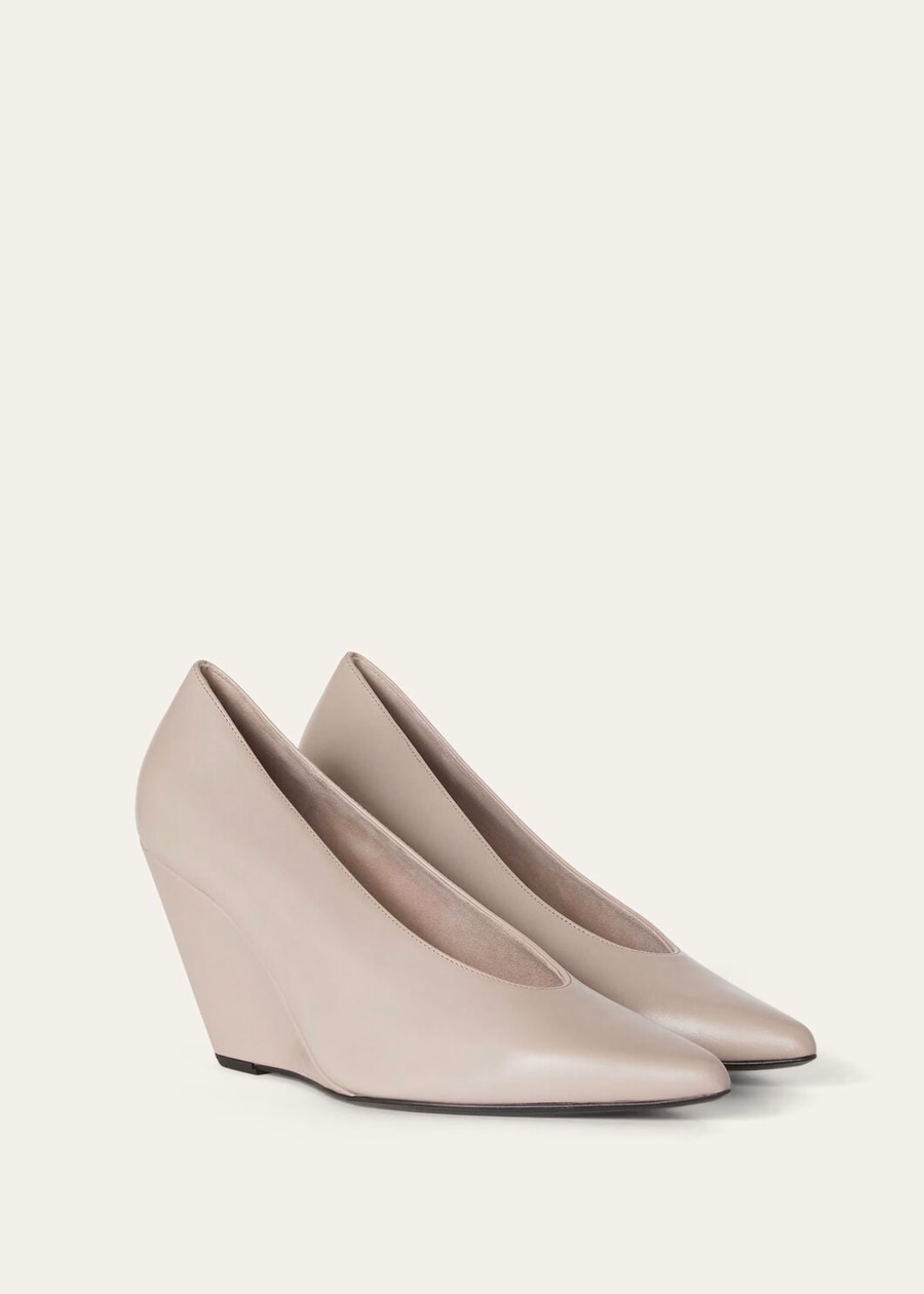 Viola High Wedge Pump pink calfskin Nouveau