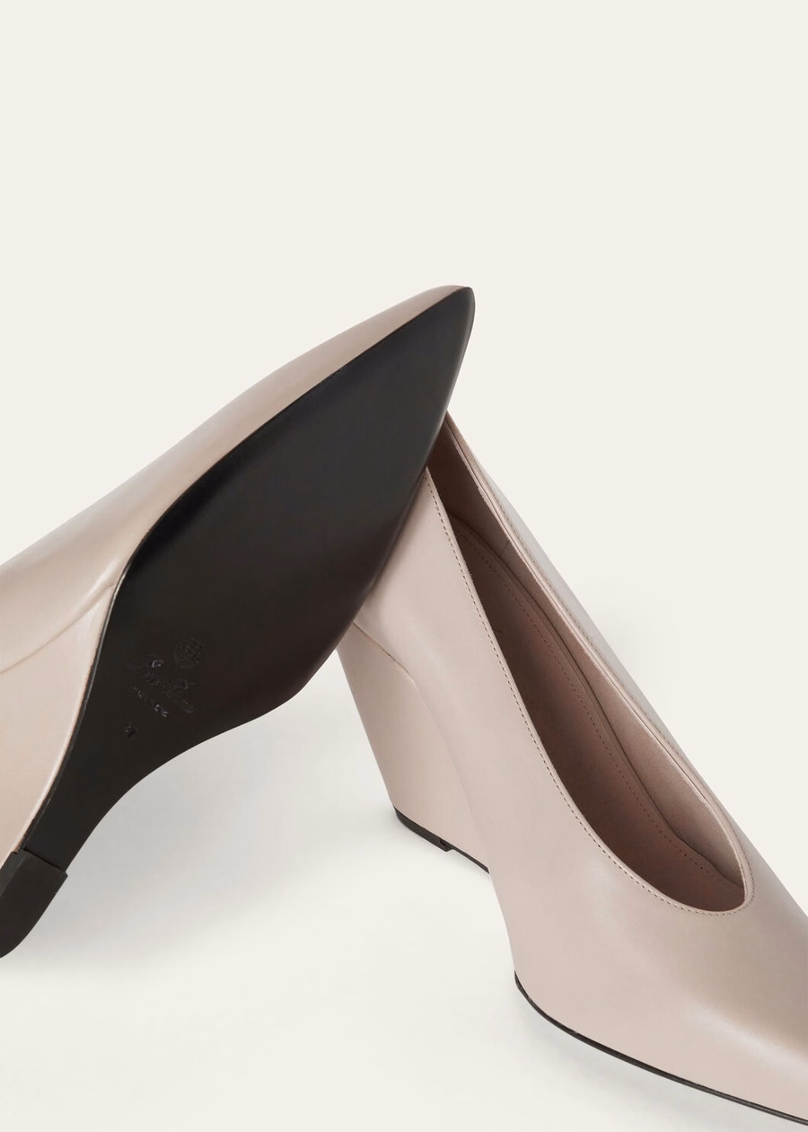 Viola High Wedge Pump pink calfskin Nouveau