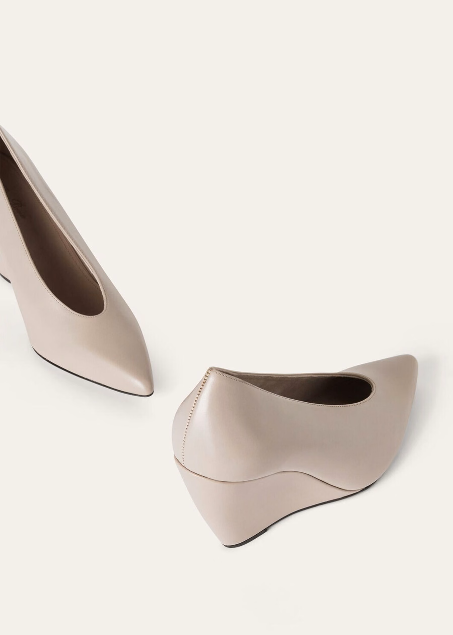 Viola High Wedge Pump pink calfskin Nouveau
