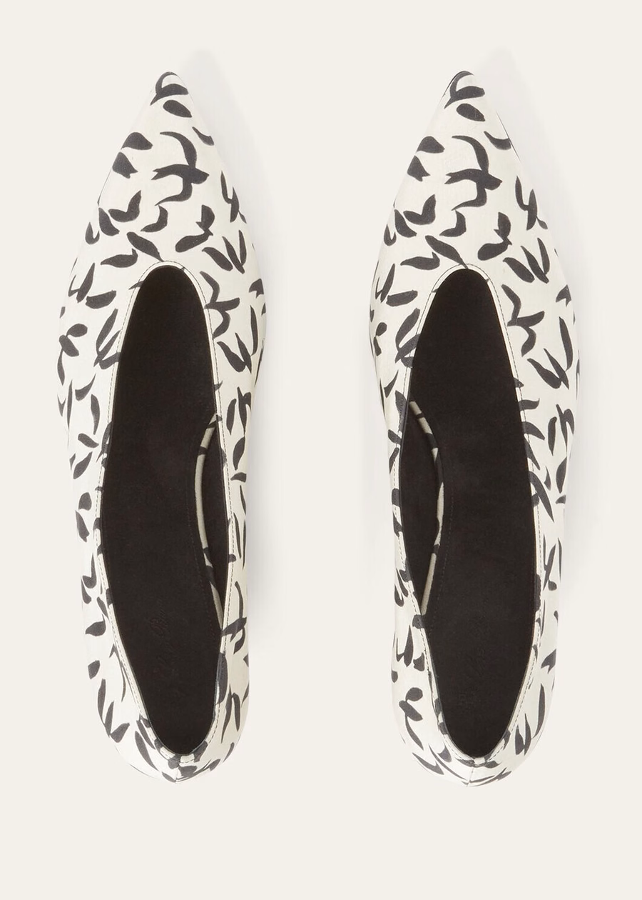 Viola Silk Black/Nougat wedge pump