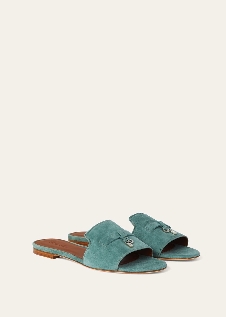 Summer Charms Sandal Suede Goatskin Sap Green