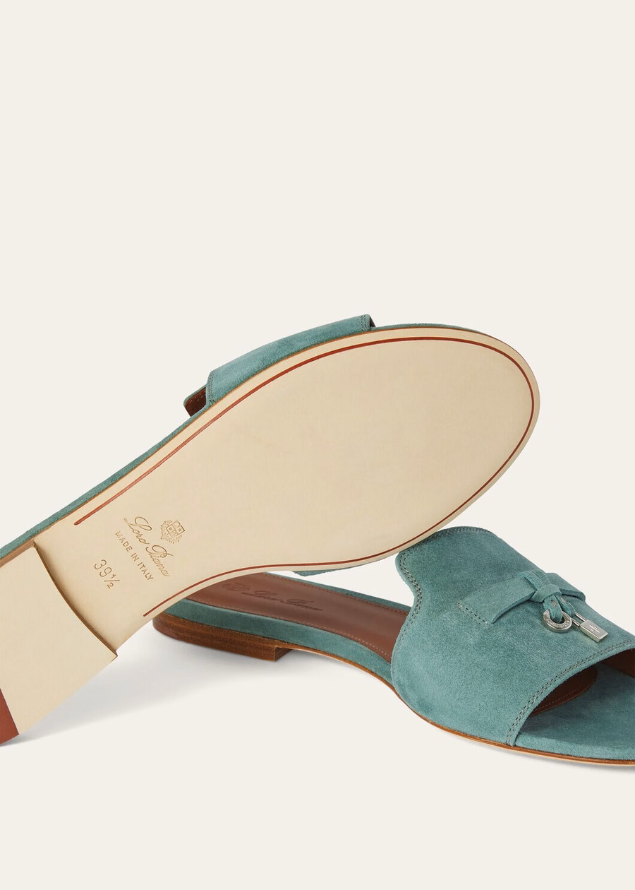 Summer Charms Sandal Suede Goatskin Sap Green