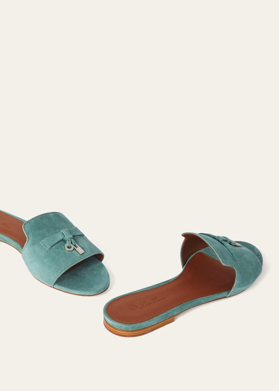 Summer Charms Sandal Suede Goatskin Sap Green