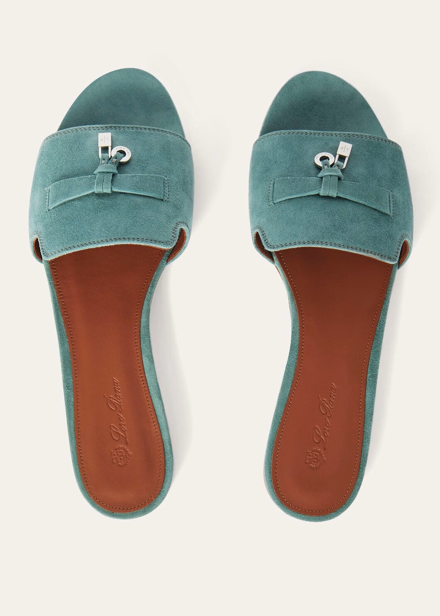Summer Charms Sandal Suede Goatskin Sap Green