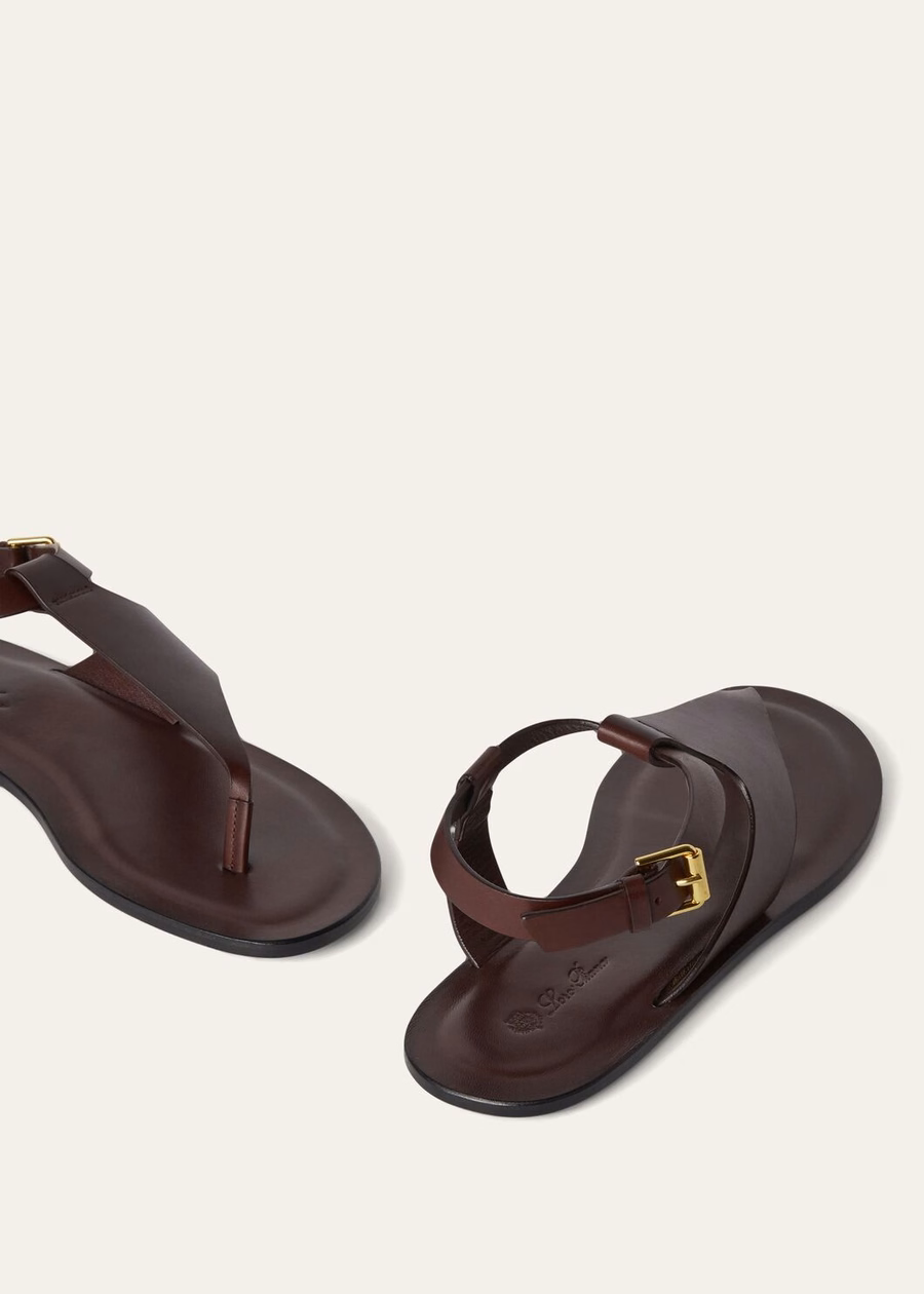 Trani sandal in Wild Plum calfskin
