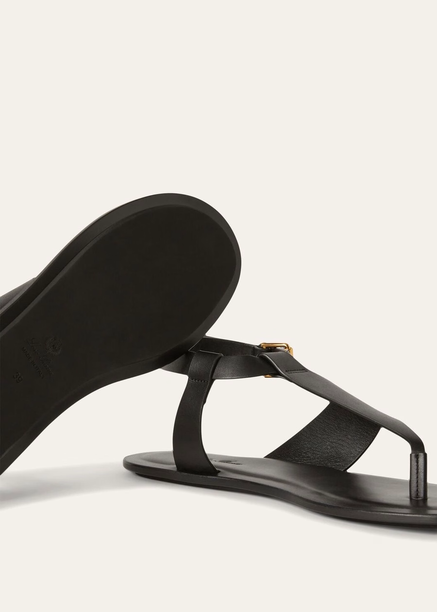 Trani sandals in black calfskin