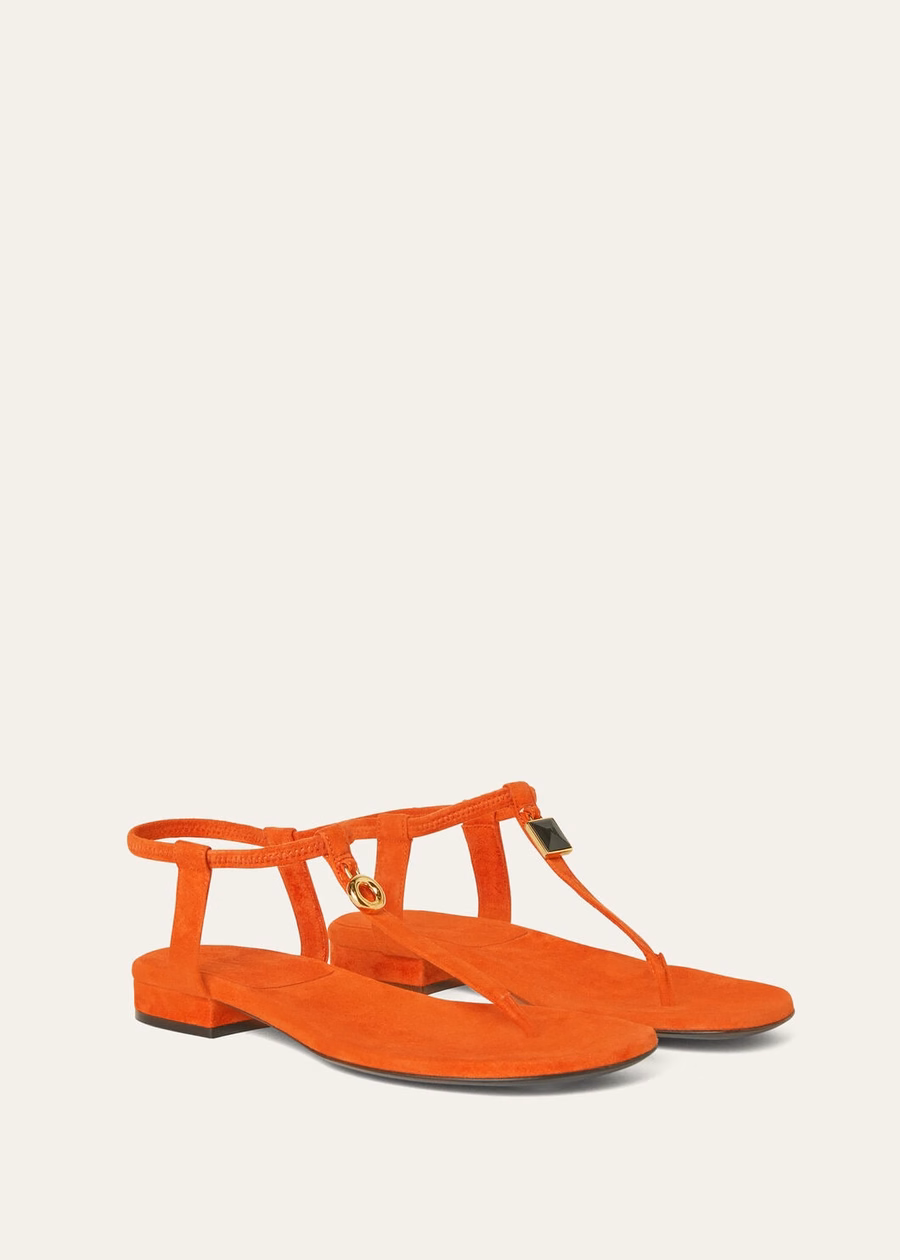 Mindil leather sandals Kyoto Orange
