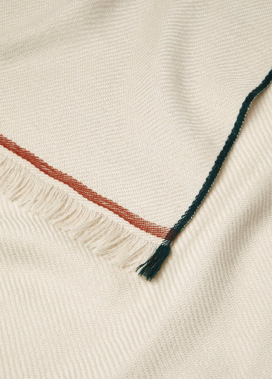 Four-in-hand scarf Light cashmere sesame